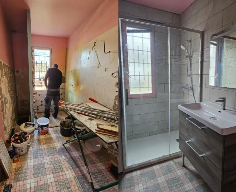 Salle de bain à Saint Hilaire la Gravelle